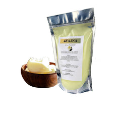 Yajna Shea Butter used on face and body for gentle hydration.