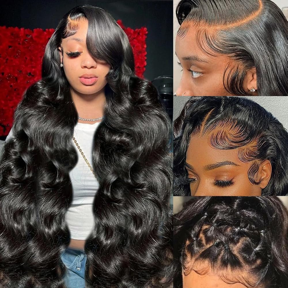 Yamikk 13x6 lace-front wig with body wave for natural styling.