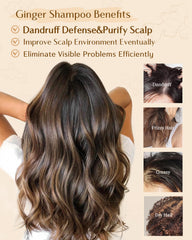 YANIBEST anti-dandruff ginger shampoo clarifying lather cleanses buildup