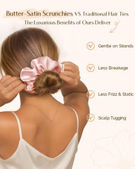Yanibest silk-look scrunchies fit all hair types for versatile styling.