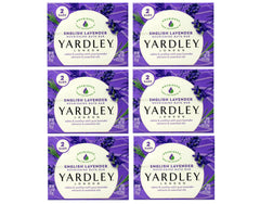 Yardley London English Lavender bath bar close-up, nourishing cleansing for soft skin.