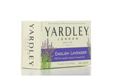 Yardley London Moisturizing Bar English Lavender front view with hydrating formula and lavender scent