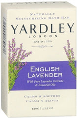 Yardley London Moisturizing Bar English Lavender in use for gentle cleansing and soothing fragrance