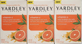 Yardley London Vitamin C bath bar turmeric-orange-pour delivers brightening, refreshing cleanse.