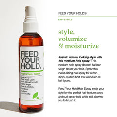 YAROK Feed Your Hold spray dispense demonstrates easy application for volume and shine.