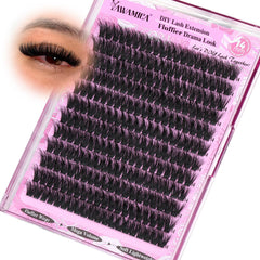 Yawamica 200D lash clusters full set for dramatic daily volume