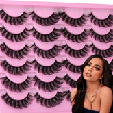 Yawamica false lashes wispy 16mm pack for natural-looking volume and easy wear