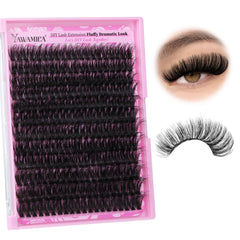 Yawamica fluffiest lash clusters 19mm for subtle to dramatic volume for DIY wear