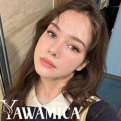 Yawamica lash clusters 8-16mm length close-up for customizable volume.