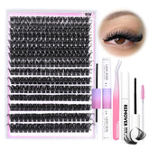 Yawamica lash clusters kit 300pcs ready for at-home volume lash extensions.