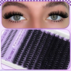 Yawamica lash clusters kit bottom lashes 6-7mm for balanced look