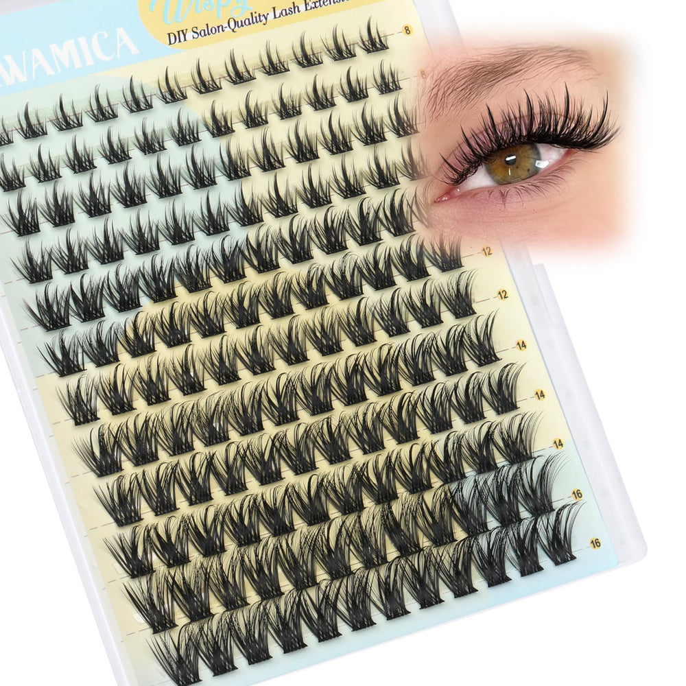 Yawamica lash clusters wispy design pack for natural day looks.