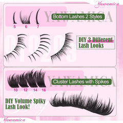 Yawamica lower lashes 5-7mm provide balanced, natural-looking accent to eye shape.
