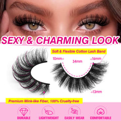 Yawamica mink-fiber lashes soft and lightweight for all-day wear