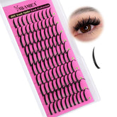 Yawamica spiky lash extensions with D curl and 13-21mm mix for versatile volume