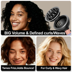 YAYADASA curl-wave diffuser in diffuse mode spreading air to lift roots and add volume.