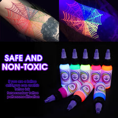 Ybeauty purple fluorescent tattoo ink for unique violet tones under UV light.