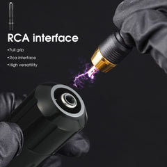 Handheld Ybeauty tattoo gun kit enables precise control during practice.