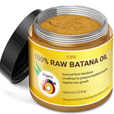 YBW Batana Oil bottle showcasing pure, natural formula for hair nourishment and growth