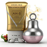 YCQQPRO Angel Silk neck cream bottle close-up showing firming texture