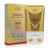 Ycz Ah8 Neck Cream jar closeup highlights premium packaging and creamy texture.