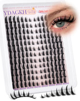 YDAGKH Manga Lash Clusters packaging with 168 pieces for versatile anime looks.