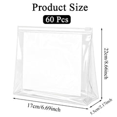 YEAJOIN small clear zipper pouch highlights essentials with waterproof durability during travel.