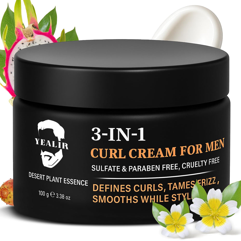 YEALIR 3-in-1 Curl Cream bottle for on-the-go styling.