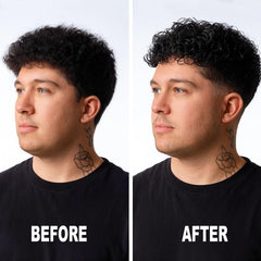 YEALIR 3-in-1 Curl Cream applied to damp hair for definition.