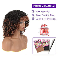 YEAME curly wig cap with adjustable straps to fit most head sizes securely.