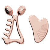 Yeamon textured heart gua sha tool for precise facial contouring and grip