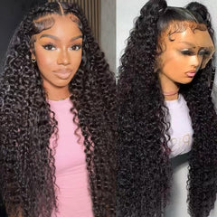 YEAONWHV 32-inch water wave lace front wig for natural movement and versatile styling.