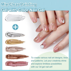 yehapp 3D sculpting gel used for precise lines and raised patterns in nail art.