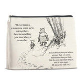 YeleY Pooh Bear cosmetic bag front view for daily organization