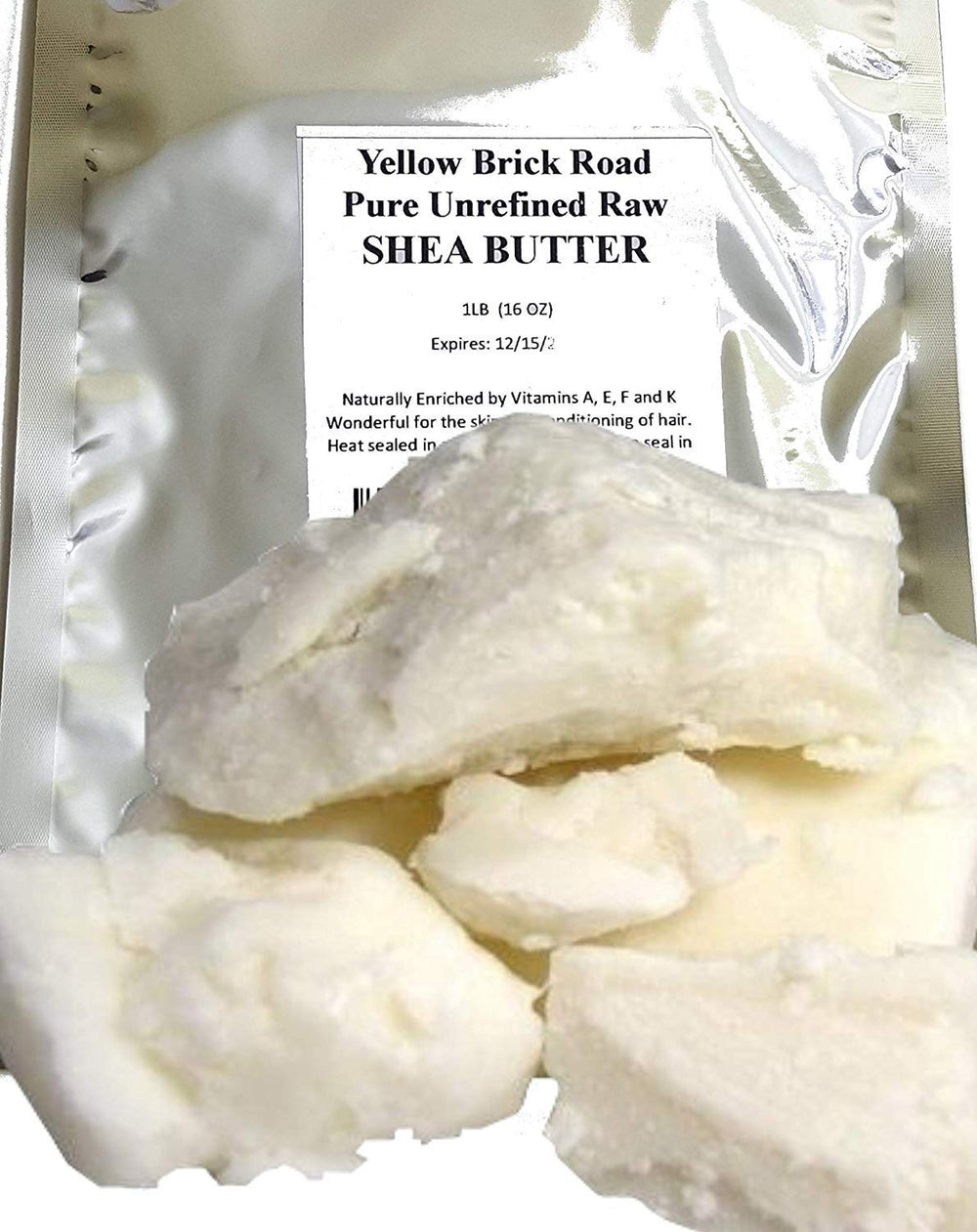 Yellow Brick Road Ivory 1lb raw shea butter for natural skincare preparation.
