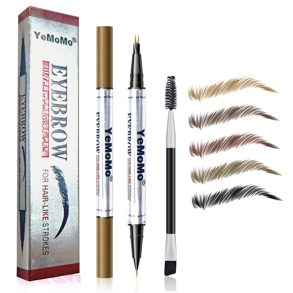 YeMoMo dual-tip eyebrow pencil with ultra-fine fork tip for natural hair-like strokes.