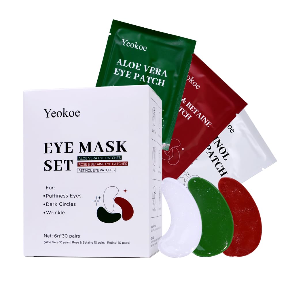 Yeokoe retinol eye patch under eye area may reduce the look of fine lines.