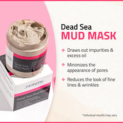 YEOUTH Dead Sea Mud Mask with hyaluronic acid emphasizes hydration and softness