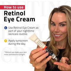 YEOUTH eye cream being applied around the orbital bone for gentle care