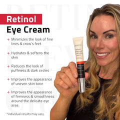 YEOUTH eye cream close-up shows Hyaluronic Acid and Tripeptides for hydration