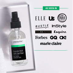 YEOUTH Glycolic gel texture close-up highlighting gentle exfoliation