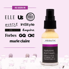 YEOUTH moisturizer texture close-up shows creamy consistency for daily hydration.