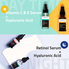YEOUTH skin care set arranged on tray showing three serums