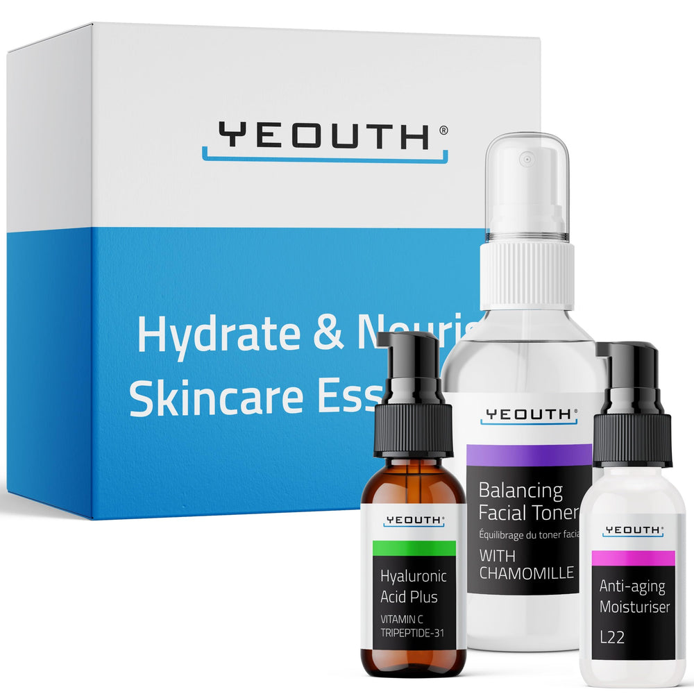 YEOUTH Valentines Day skincare set packaging for gifting and routine setup.