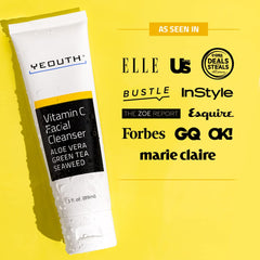 YEOUTH Vitamin C Cleanser pump-dispense for convenient daily makeup removal.