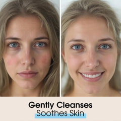 Yes To Cucumbers cleanser being applied on damp skin during morning routine.