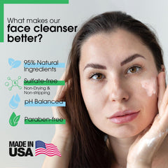Yes To Cucumbers Daily Gentle Milk Cleanser back label showing ingredients and cruelty-free promise.
