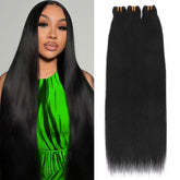 YesBase 16A raw straight Burmese bundles in 14inch offer natural blend and versatile styling.
