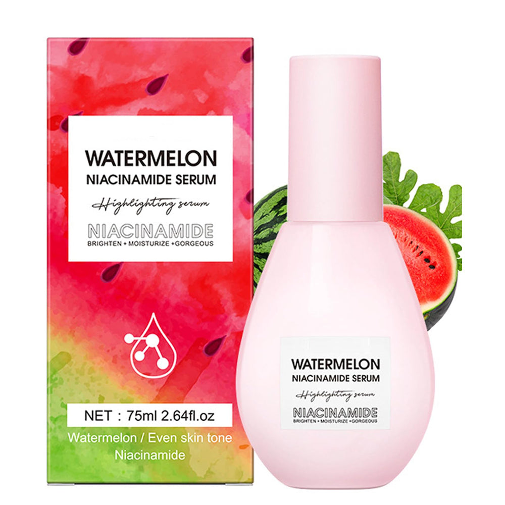 Yeweian Watermelon Niacinamide Serum bottle shows hydrating formula for glowing skin