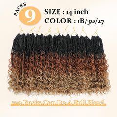 YEWELL goddess box braids 14in pre-looped design speeds up installation.